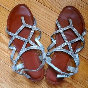 Rhinestone Strappy Sandals